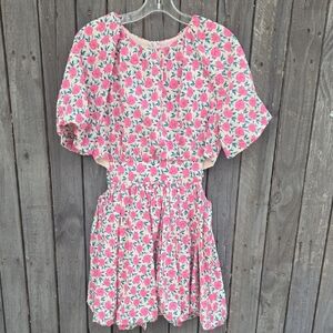 TCEC Floral Pink and Green Dress